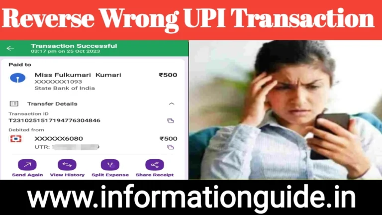Reverse Wrong UPI Transaction